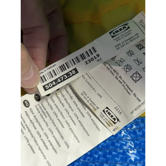 IKEA Bucket Hat KNORVA Frakta with Lining & Vent Holes Rain Hat Sun Blue Bag - Picture 7 of 7